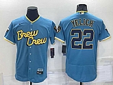 Brewers 22 Christian Yelich Blue Nike 2022 City Connect Flexbase Jerseys,baseball caps,new era cap wholesale,wholesale hats